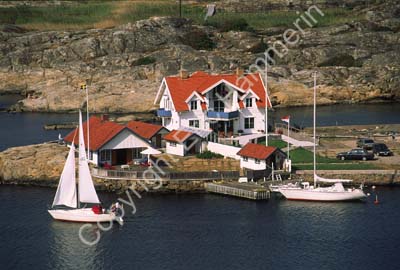 Marstrand hus segelbåt brygga 961614