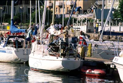 Strömstad segelbåtar hamn 970504