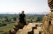 Tourist on temple tower Pagan view 852116