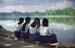 Women by lake in Rangoon 868827