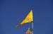 Flag on Dwarkadish temple roof top Dwarka 861415