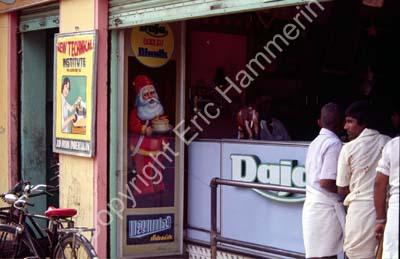 Shop front Santa Claus sign Madurai 854506