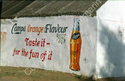 Soft drink ad on house 859119