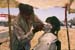 Barber shaving man Rewari 006217