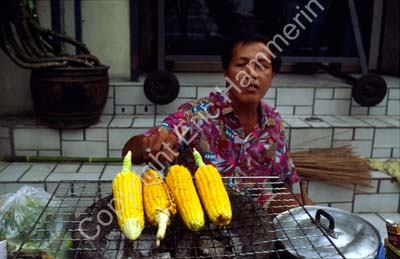 Corn roasted by sidewalk vendor 927525