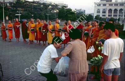 Monks lining up for morning alms 851008