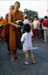 Little girl monks morning alms 851421