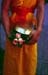 Monk with bowl for morning alms 851023