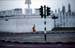 Wat Phra Keo monk by wall 850909
