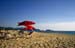 Umbrella chairs beach red blue 8721323