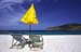 Umbrella chairs beach yellow blue 8721505