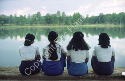 Women by lake in Rangoon 868824