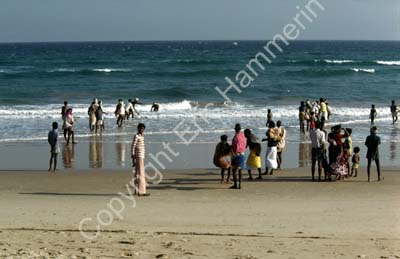 People on beach Gopalpur 859105