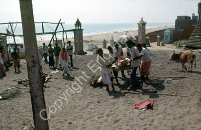 Cremation prepared on beach Puri 858911