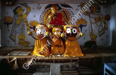 Deities Balbhadra, Subhadra and Jagannath in Puri 858013