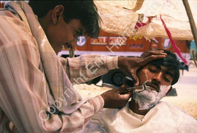 Barber  shaving man Rewari 006220