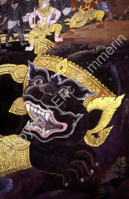 Wat Phra Keo demon wall painting 850820