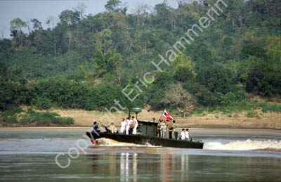 Thai patrol boat on Mekong river 8710523